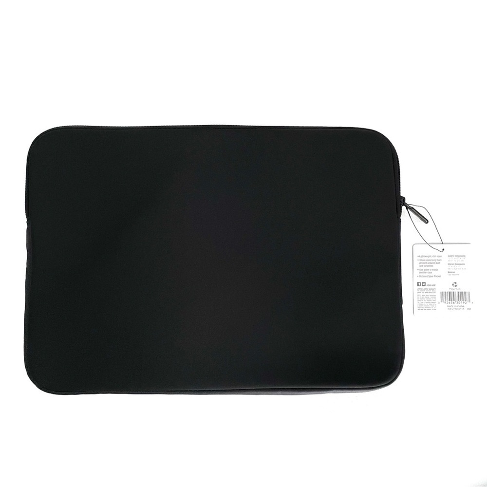 Targus Trax Black Laptop Sleeve Fits 15.6" Widescreen Laptops Faux Neoprene NWT - Picture 2 of 5